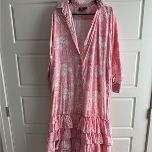 Madison Mathew’s Pink Floral Maxi Dress